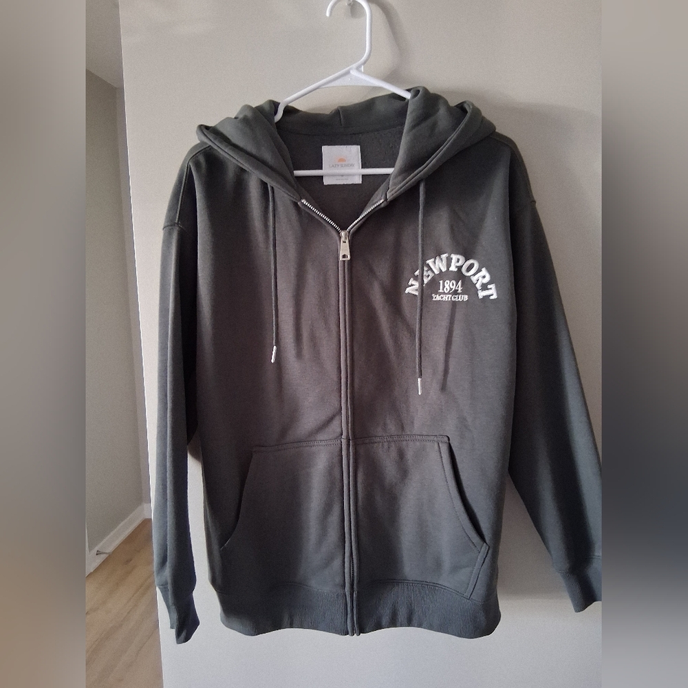 Newport 1894 Charcoal Zip Hoodie - Ladies Classic - Picture 2 of 5